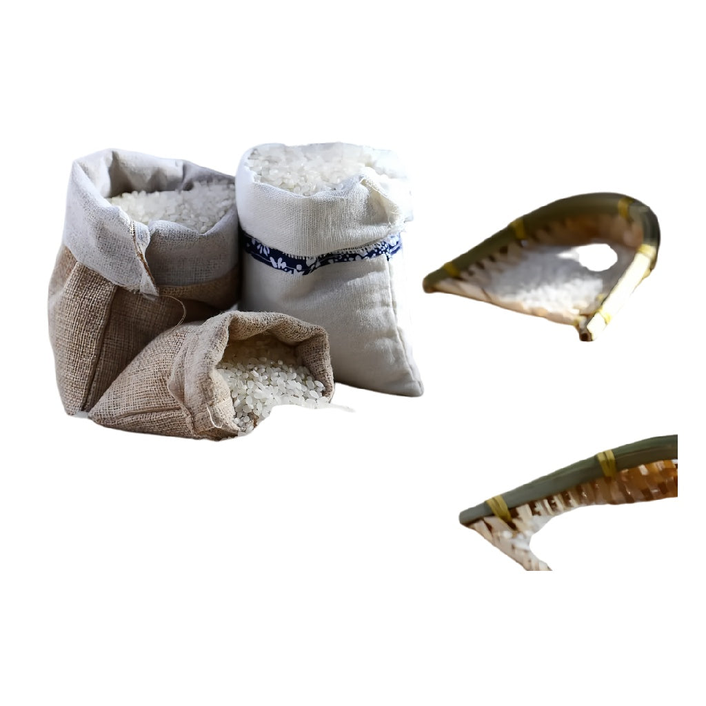 布袋入り精白米 5kg 自然風包装 うるち米 家庭用・贈答用